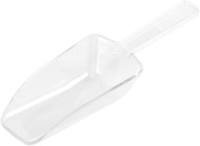 4.5 Inch Clear Plastic Multi-Purpose Scoops, Ice Scoop for Weddings, Candy, Dessert Buffet, Protein Powders, Specialty Tools and Gadgets