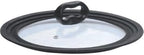 Ecolution Universal Lid for Pots and Pans, Fits 6-Inch to 8-Inch Cookware, Tempered Glass Replacement Lid with Heat Resistant Silicone Edge, Dishwasher Safe, Made without BPA, Small, Black