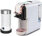 Multi-Capsule Coffee Maker, Hot/Cold Coffee Maker, Milk, ESE Pod Ground Coffee, Cafeteria, 19 Bar, 5 in 1 (Color : H2B M1A WH, Size : CHINA_US)