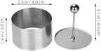 POPETPOP Round Stainless Steel Cake Rings: Round Food Molding Set - Mousse Cake Ring Mold with Press Set for Home Cooking And Baking S
