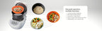 Tiger JBV-A18U-W 10-Cup (Uncooked) Micom Rice Cooker with Food Steamer & Slow Cooker, White