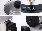 Electric Multifunctional Pot, Steamer with Wire Rack and Bowl, Fast Boiling, Cordless, One Button Touch, for Noodles, Dumplings, Soup, Egg