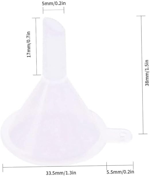10 Pcs Plastic Mini Funnels for Bottle Filling, for Perfume Oil Small Samples Practical Specialty Tools and Gadgets Funnels Specialty Tools and Gadgets（Transparent）
