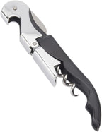 Waiter Corkscrew Professional Wine Opener with Foil Cutter,Manual Wine Bottle Opener for Servers, Bartenders and Waiter (1, Black)