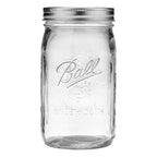 Ball Wide Mouth Glass Mason Jars with Lids and Bands, Used for Canning, Pickling, Juice, Jam, Jelly, Quart Size 32 Ounce (Pack of 8)