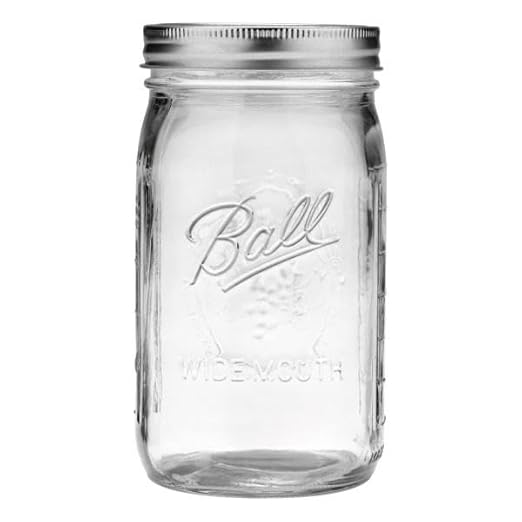 Ball Wide Mouth Glass Mason Jars with Lids and Bands, Used for Canning, Pickling, Juice, Jam, Jelly, Quart Size 32 Ounce (Pack of 8)