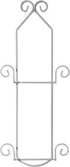 Tripar 2 Tier Vertical White Plate Rack for Collectible Plates, Plaques, Dishes, & China