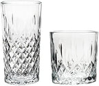 Vikko Rock and Tumbler Set, 8 Piece Set of Elegant Glasses, 4 Tall 12.25 Ounce Glasses and 4 Short 11.25 ounce Whiskey Glasses