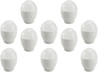 INOOMP 10pcs Microwave Oven Egg Cups White Steamed Egg Cooker Set for Home Kitchen Steamer Specialty Cookware