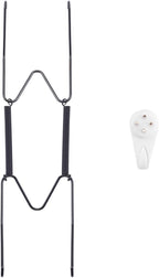 Plate Hangers for The Wall, Suitable for 8-10 inch Decorative Plate, Stainless Steel Wire Plate Holder with Wall Hooks and Rubber tip Protectors, Plate Hangers for Displaying Plates, Platter, Black