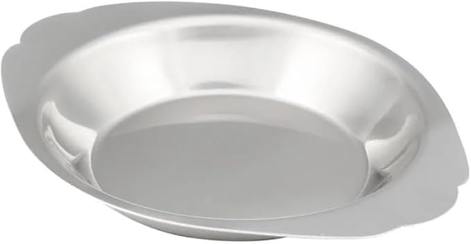 Soro Essentials- 10 oz. Stainless Steel Round Au Gratin Dish Set of 8 - Serving Dish for Individual Serving Casseroles Lasagna and Cobblers Table Serving Dishes Casserole Dishes Individual Gratin Dishes
