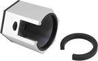 Coffee Portafilter Holder Stand with Adjustable Height Knob and Removable Bracket Cover, Aluminum Alloy Non Slip Base for Restaurants Homes Cafes (Silver)