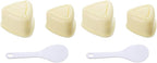 Homoyoyo Sushi Making Kit 6pcs Triangle Onigiri Rice Ball Molds DIY Tools Set Yellow Convenient Kitchen Gadgets for Bento Lunch and Home Cooking