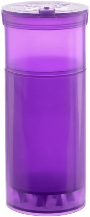 EZSPLITZ Cap & Crusher - 2-in-1 Herb Grinder with Extra Large Storage (Purple)