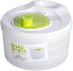 Salad Drainer, 3L Capacity Salad Spinner with Drainboard Multifunctional Salad Drainer with Bowl and Strainer, Hand Crank Salad Dryer Vegetable Spinner for Cooking, 9 In Diameter