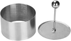 POPETPOP Round Stainless Steel Cake Rings: Round Food Molding Set - Mousse Cake Ring Mold with Press Set for Home Cooking And Baking M