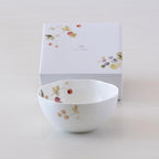 Narumi 51281-21911P Lucy Garden Salad Bowl, Diameter 8.7 inches (22 cm), Berry Pattern, Stylish, Cute, Relief, Wedding Gift, Microwave Warming, Dishwasher Safe, Gift Box Included