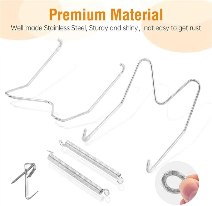 Bilillo 6 Pieces Invisible Heavy Duty Plate Holder, Stainless Steel Plate Hangers for The Wall, Plate Hangers for Display with Wall Hooks, Suitable for 4-5 inch Decorative Plates and Arts (Silver)
