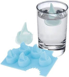 Blue Silicone Ice Cube Trays For Freezer Shark Fin Shape Ice Cube Tray,Novelty Silicone Diy Mould Shark Fin Chocolate Jello Mould Mold Ice Cube Tray Specialty Tools and Gadgets