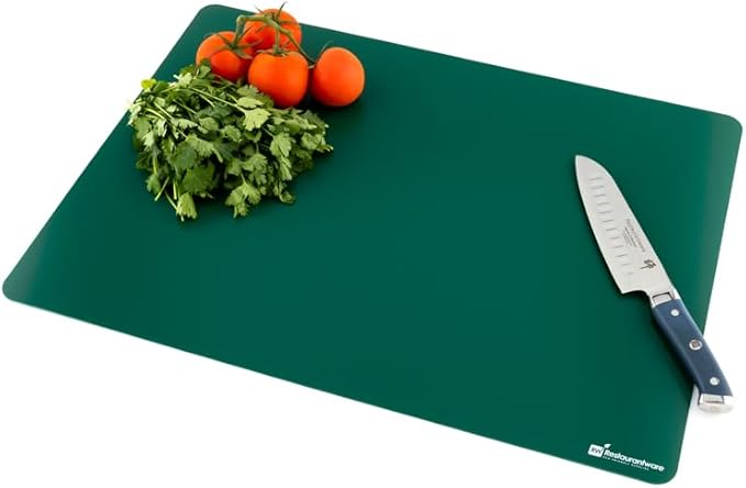 RW Base 24 Inch x 18 Inch Flexible Cutting Boards, 1 Includes 4 Mats Cutting Mats For Cooking - Dishwashable, Assorted Colors, Plastic Cutting Board Set, For Kitchen, - Restaurantware