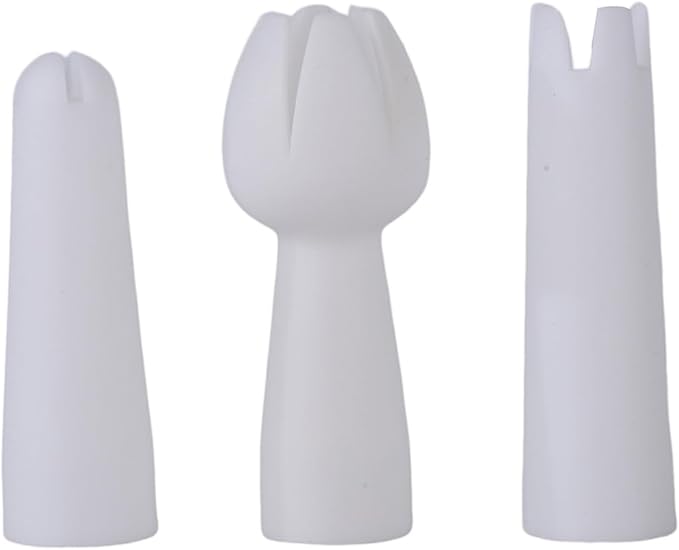 3Pcs White Set Whip Cream Dispenser Head Whipped Nozzle Mounting Mouth Base Tips Dinning Bar Whip Cream Special Head Cream Chargers and Whippers Specialty Tools and Gadgets