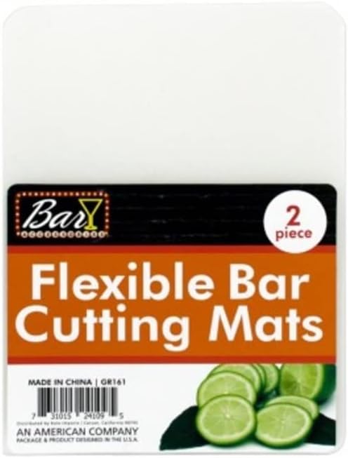 Handy Housewares 2 Piece 5.75" x 6.75" Flexible Transparent Plastic Bar Cutting Mat - Perfect for Slicing Limes and Cocktail Ingredients (3 Sets (6 Boards))