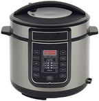 6 Quart Digital Pressure Cooker with 14 Preset Cooking Functions – Stainless Steel Electric Multi-Cooker with Slow Cook, Keep Warm, and Auto Shut-Off