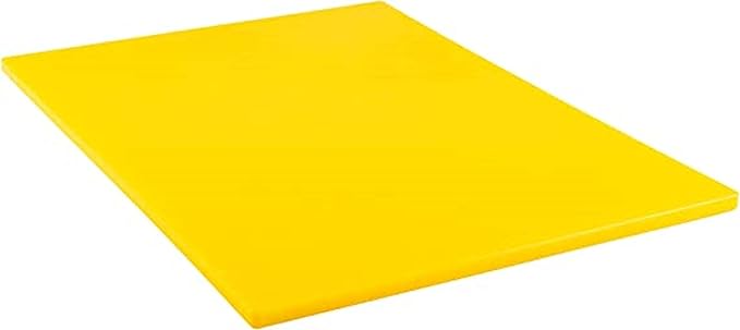 TrueCraftware- 20" X 15" X 1/2” Cutting Board for Kitchen Yellow Color Plastic- Durable Color Coded Kitchen Cutting Board Chopping Board Non Slip Cutting Mat for Meat Vegetables Dishwasher Safe
