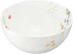 Narumi 51281-21911P Lucy Garden Salad Bowl, Diameter 8.7 inches (22 cm), Berry Pattern, Stylish, Cute, Relief, Wedding Gift, Microwave Warming, Dishwasher Safe, Gift Box Included