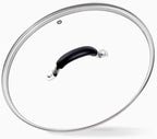 10.25 Inch Tempered Glass Lid for Lodge 10.25" Cast Iron Skillets & 5QT Dutch Ovens -Stainless Steel Handle and Rim (10.25 INCH LID)