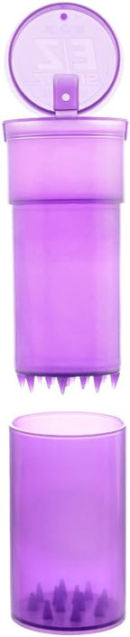 EZSPLITZ Cap & Crusher - 2-in-1 Herb Grinder with Extra Large Storage (Purple)