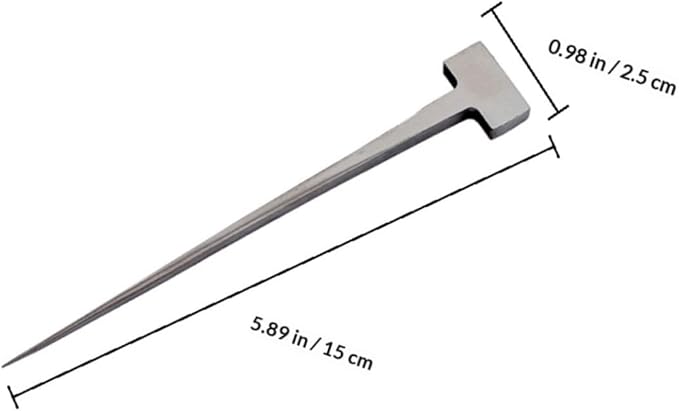 BESTonZON Stainless Steel T Shaped Eel Nail Kitchen Tool for Fish Killing Seafood Preparation Home Use 304 Stainless Sturdy Fish Spike Specialty Gadget