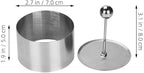POPETPOP Round Stainless Steel Cake Rings: Round Food Molding Set - Mousse Cake Ring Mold with Press Set for Home Cooking And Baking M