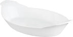 HIC Kitchen HIC Kitchen Oval Au Gratin Baking Dish Set, Fine White Porcelain, 10-Inch, Set of 4 Au Gratin Baking Dish Set, Fine White Porcelain, 10-Inch, Set of 4
