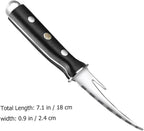 Ipetboom Shrimp Line Cutter and Peeler with Wood Handle and Rivets, Seafood Cleaning Tool for Deveining and Shelling Shrimp, Kitchen Specialty Gadget for Home Cooking and Seafood