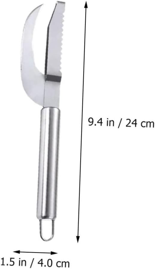 2pcs Fish Remover Set Stainless Steel Handle Multi-Use Fish Scaler and Belly Opener Tool for Kitchen Reusable Gadget