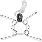 Display Buddie Adjustable Wall Plate Hanger - Secure For Oval Square Round Rectangle Wall Display - Steel - Silicone Hooks - Small 9"-13" up to 8 lbs