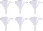 6Pcs Mini Clear Plastic Funnel for Bottling Cosmetics, Liquids, and Oil Filling - Small Funnel for Easy Transfer of Essential Oils and Perfumes, Specialty Tools Gadgets