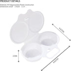 White Egg Poacher, Microwave Egg Boiler Poacher, 2 Cavity Nonstick Poached Egg Maker With Lid,Microwave Egg Cooker, Double Drain Poached Egg Cups Cookware,Specialty Cookware,Kitchen and Dining