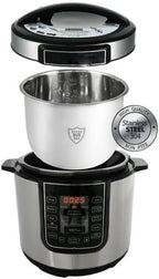 6 Quart Digital Pressure Cooker with 14 Preset Cooking Functions – Stainless Steel Electric Multi-Cooker with Slow Cook, Keep Warm, and Auto Shut-Off