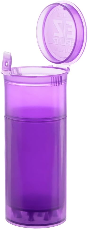 EZSPLITZ Cap & Crusher - 2-in-1 Herb Grinder with Extra Large Storage (Purple)