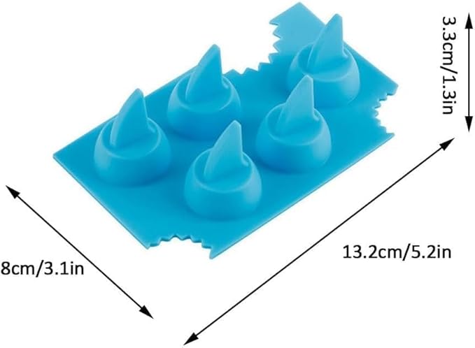 Blue Silicone Ice Cube Trays For Freezer Shark Fin Shape Ice Cube Tray,Novelty Silicone Diy Mould Shark Fin Chocolate Jello Mould Mold Ice Cube Tray Specialty Tools and Gadgets
