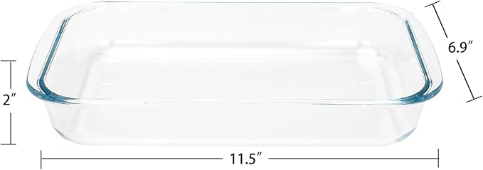 1.5-Quart Tempered Glass Oblong Baking Dishes, Set of 2