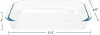 1.5-Quart Tempered Glass Oblong Baking Dishes, Set of 2