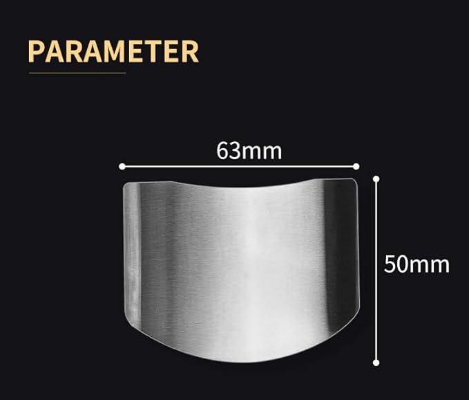 soputry Stainless Steel Finger Guard, Multifunctional Finger Protector for Cutting Food Slicing Finger Guard, Protector Avoid Hurting When Slicing and Dicing Kitchen (2Pcs)