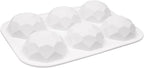 2 Pcs Diamond Ball Cake Silicone Molds, 3D Geometric Half Ball Mousse Cake Baking Molds, Silicone Pastry Chocolate Molds for Cake Decoration French Dessert Truffle Jelly Pudding (6-Cavity)