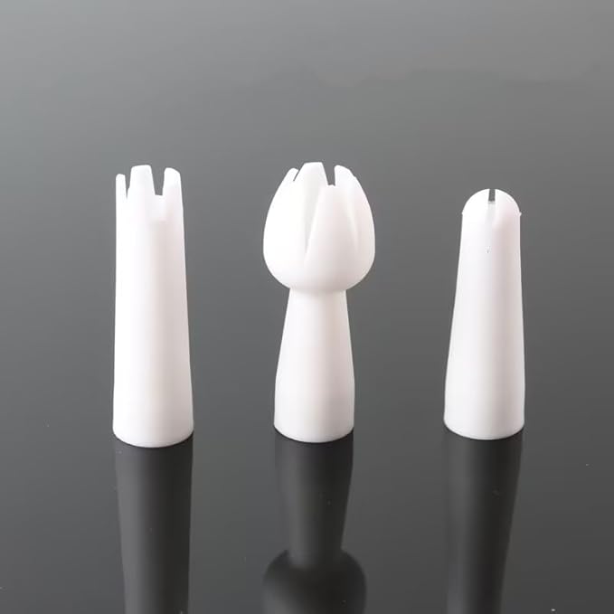 3Pcs White Set Whip Cream Dispenser Head Whipped Nozzle Mounting Mouth Base Tips Dinning Bar Whip Cream Special Head Cream Chargers and Whippers Specialty Tools and Gadgets