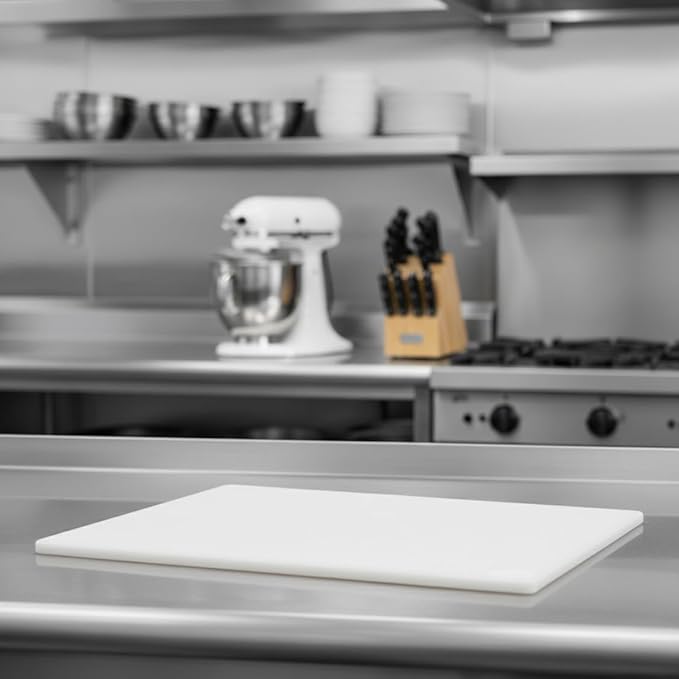 TrueCraftware- 20" X 15" X 1/2” Cutting Board for Kitchen White Color Plastic- Durable Color Coded Kitchen Cutting Board Chopping Board Non Slip Cutting Mat for Meat Vegetables Dishwasher Safe