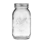 Ball Regular Mouth Glass Mason Jars with Lids and Bands, Used for Canning (Quart, 32 Ounce (Pack of 6))