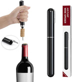 IPEROT Wine Bottle Opener, IPEROT Air Pressure Wine Corkscrew With Cutting Wine Bottle Foil Knife, Effortlessly Open Wine Bottles Without Damaging Corks, Easy-to-Use(Black)